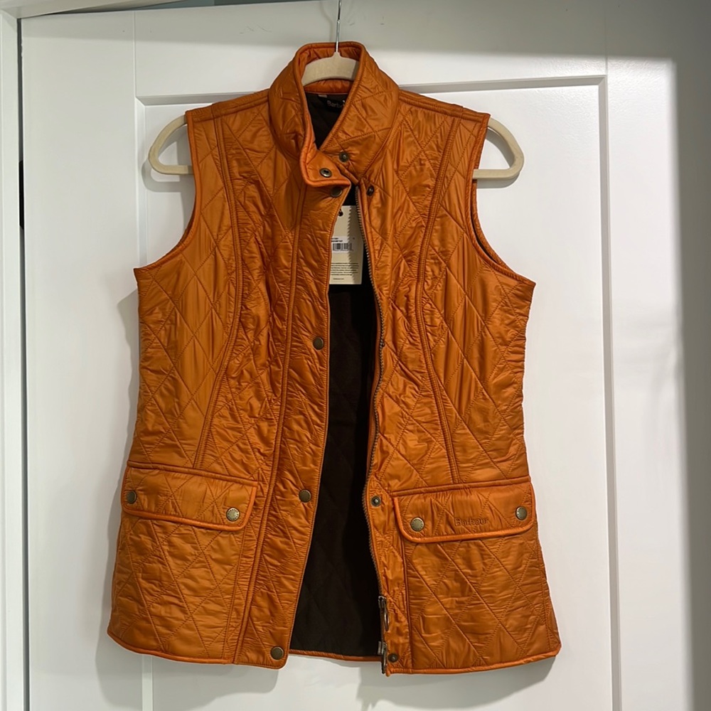 New Barbour Wray Gilet marmalade vest size 8 small